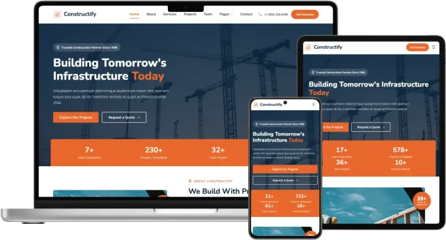 Construction Template for Contractors and Builders